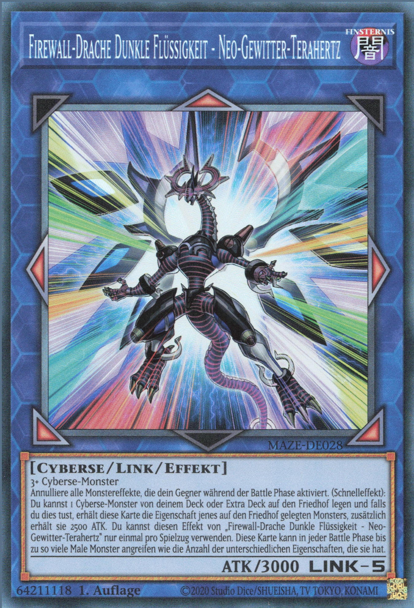 Yu-Gi-Oh! Firewall-Drache Dunkle Flüssigkeit - Neo-Gewitter-Terahertz (V.2)