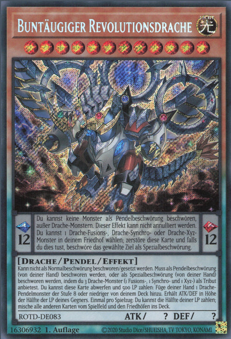 Buntäugiger Revolutionsdrache ROTD-DE083 Secret Rare