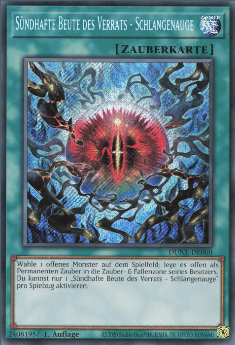Sündhafte Beute des Verrats - Schlangenauge (V.1) DUNE-DE060 Secret Rare