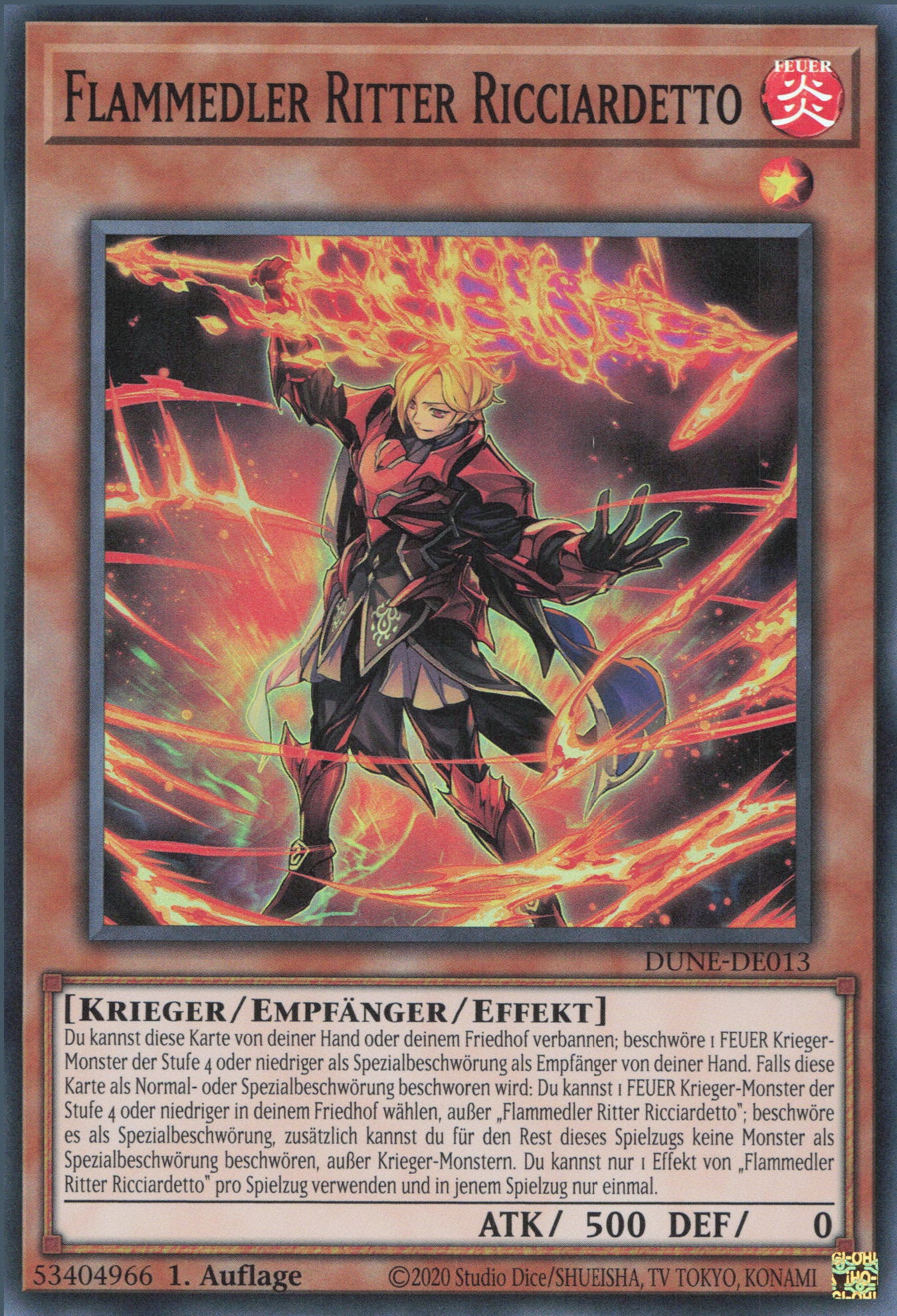 Yu-Gi-Oh! Flammedler Ritter Ricciardetto