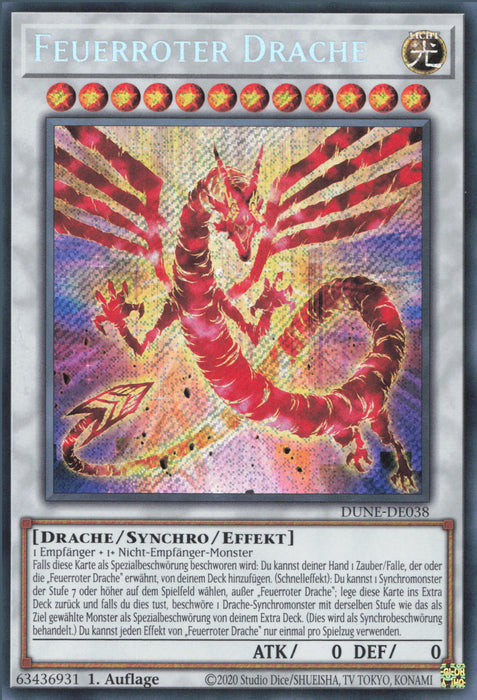 Feuerroter Drache (V.1) DUNE-DE038 Secret Rare