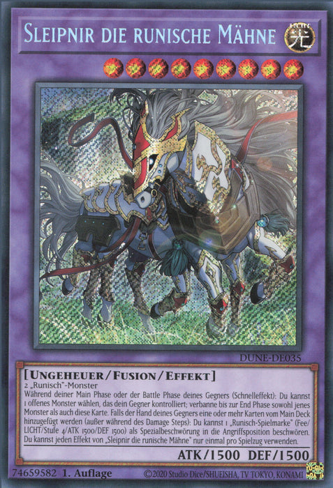 Sleipnir die runische Mähne (V.1) DUNE-DE035 Secret Rare