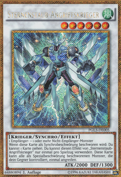 Sternenstaub-Angriffskrieger PGL3-DE005 Gold Secret Rare