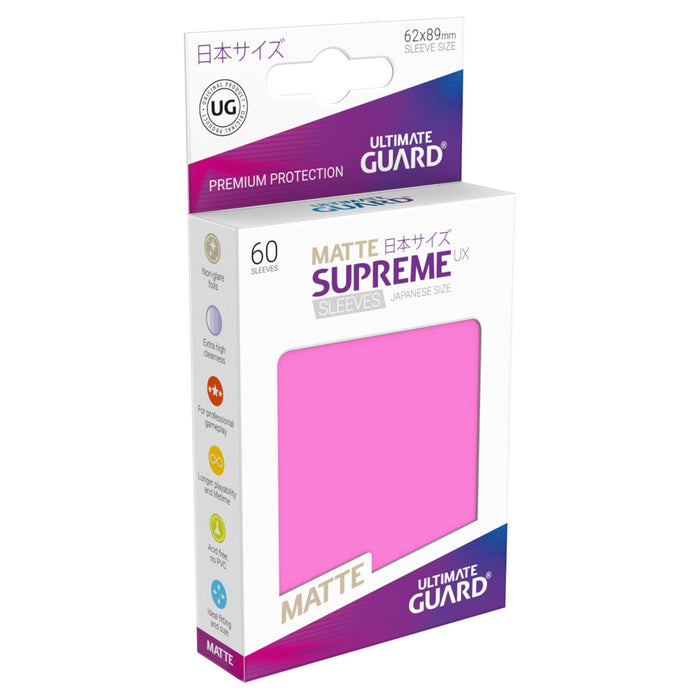 Ultimate Guard Supreme UX Sleeves Japanische Größe - Matte (60) Pink