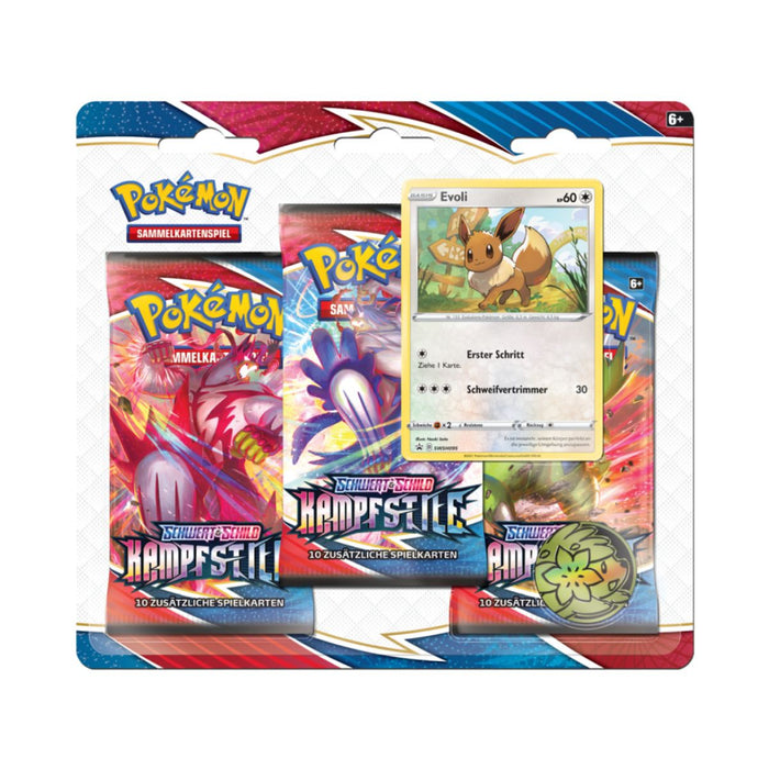 Pokemon Schwert & Schild Kampfstile 3er Blister DE