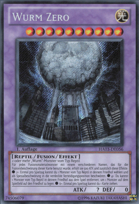 Wurm Zero HA03-DE056 Secret Rare