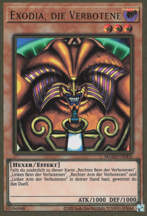 Exodia, die Verbotene MGED-DE005 Premium Gold Rare