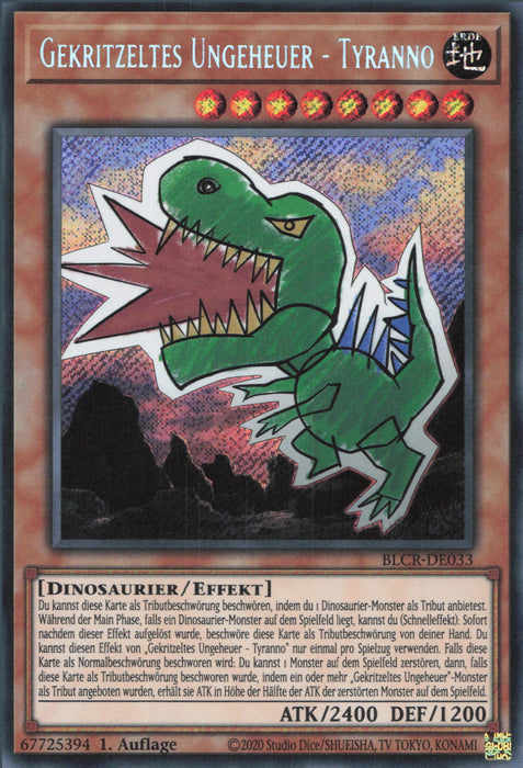 Gekritzeltes Ungeheuer - Tyranno BLCR-DE033 Secret Rare