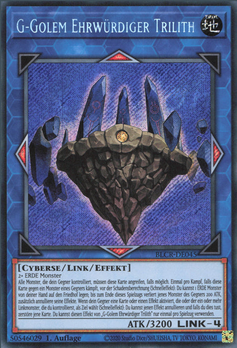 G-Golem Ehrwürdiger Trilith BLCR-DE045 Secret Rare