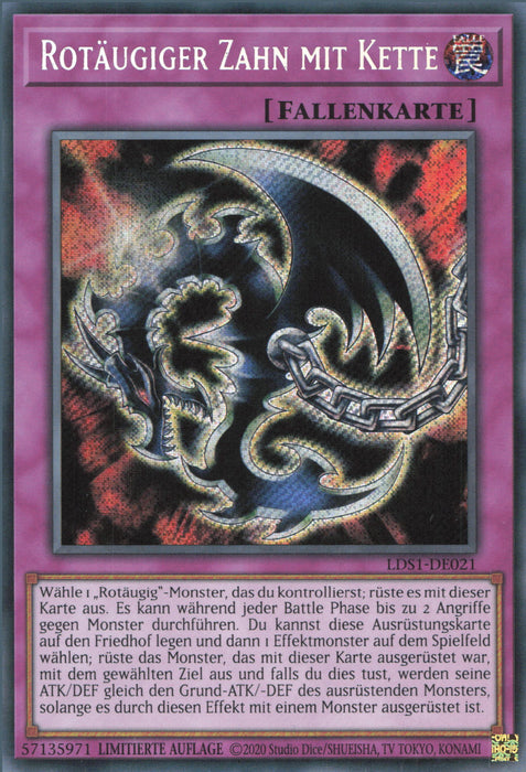 Rotäugiger Zahn mit Kette LDS1-DE021 Secret Rare