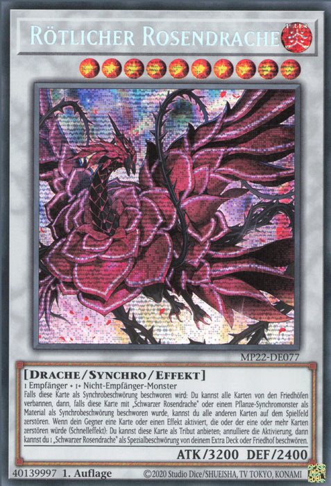 Rötlicher Rosendrache MP22-DE077 Secret Rare