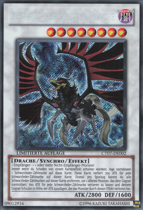 Schwarz geflügelter Drache CT07-DE002 Secret Rare