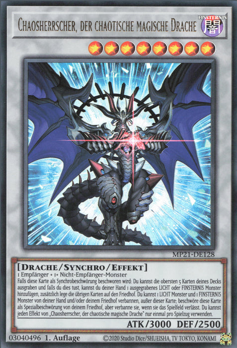 Chaosherrscher, der chaotische magische Drache MP21-DE128 Ultra Rare