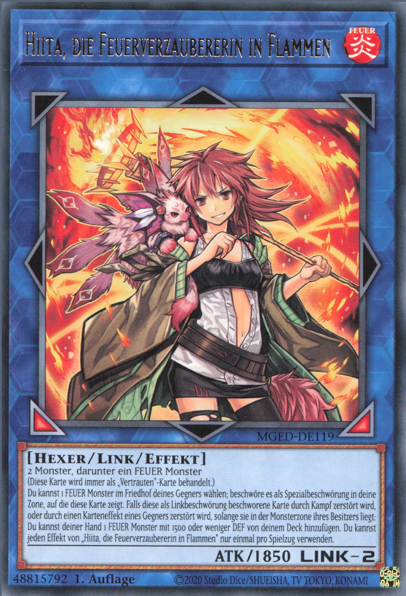Yu-Gi-Oh! Hiita, die Feuerverzaubererin in Flammen