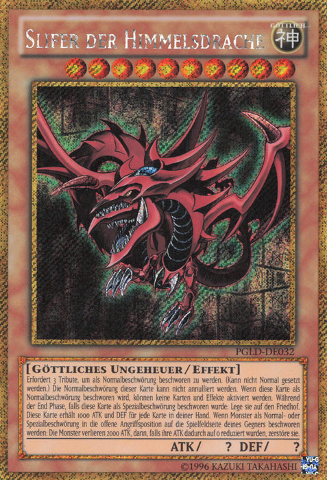 Slifer der Himmelsdrache PGLD-DE032 Gold Secret Rare