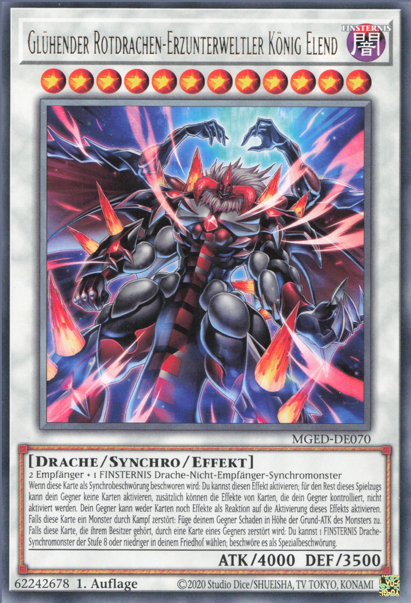 Yu-Gi-Oh! Glühender Rotdrachen-Erzunterweltler König Elend