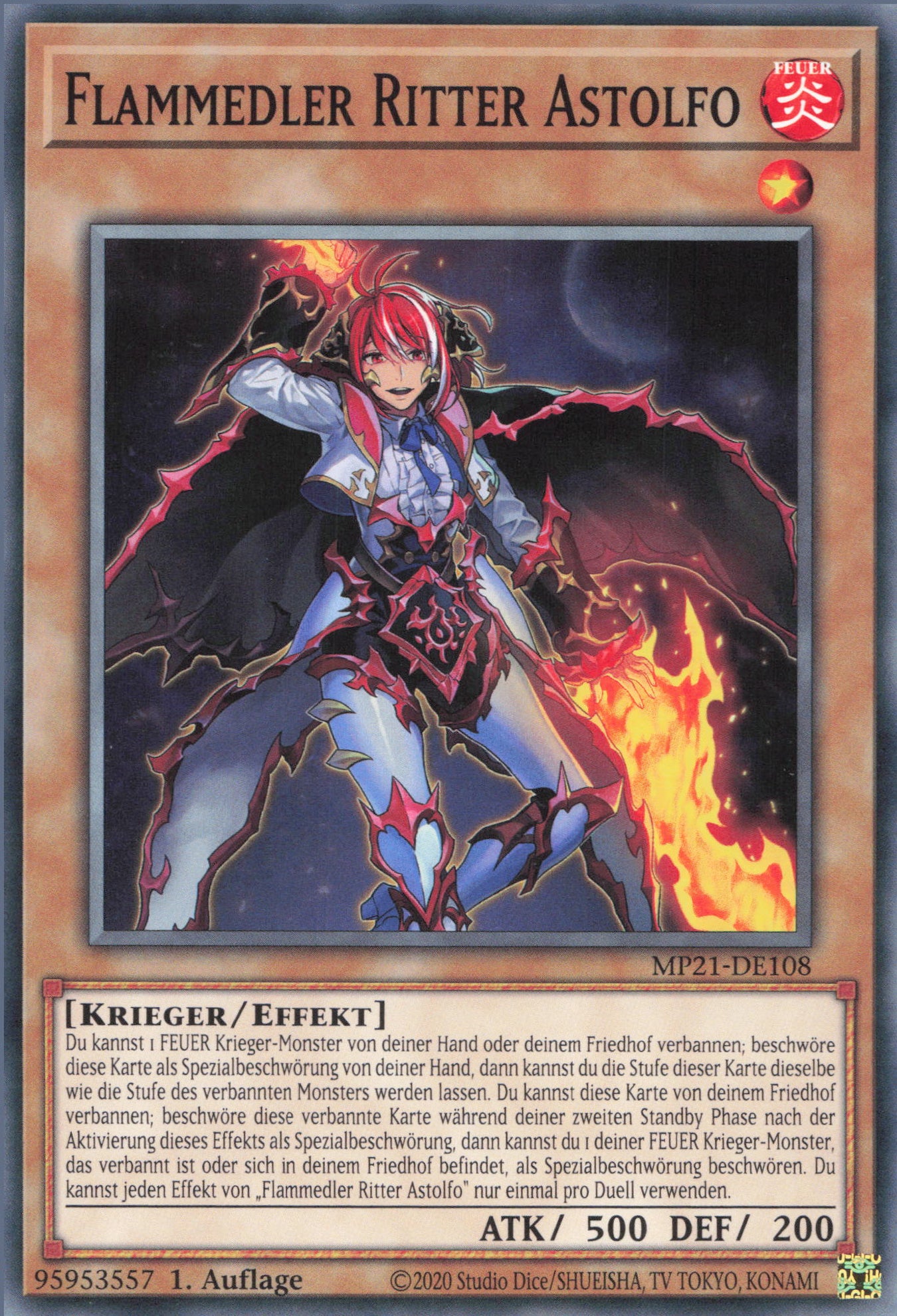 Yu-Gi-Oh! Flammedler Ritter Astolfo