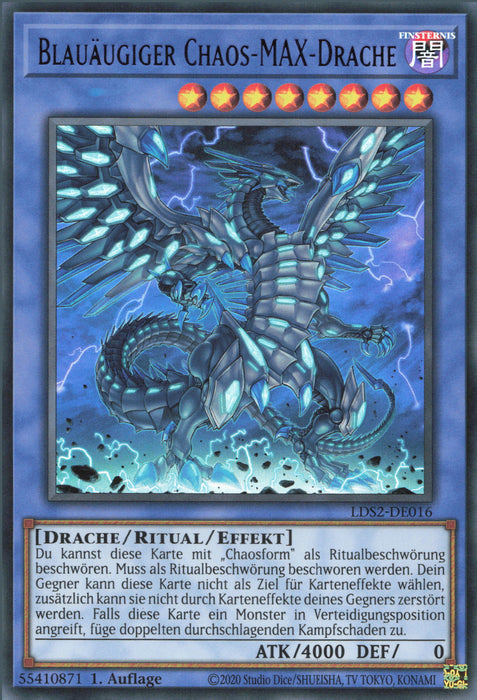 Blauäugiger Chaos-MAX-Drache (V.2) LDS2-DE016 Ultra Rare