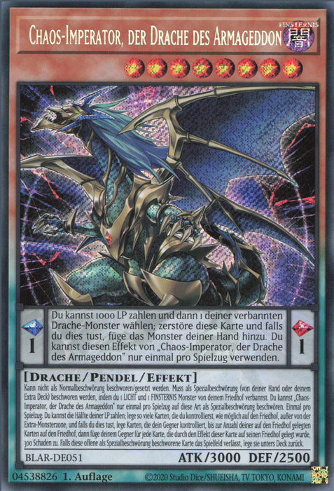 Chaos-Imperator, der Drache des Armageddon BLAR-DE051 Secret Rare