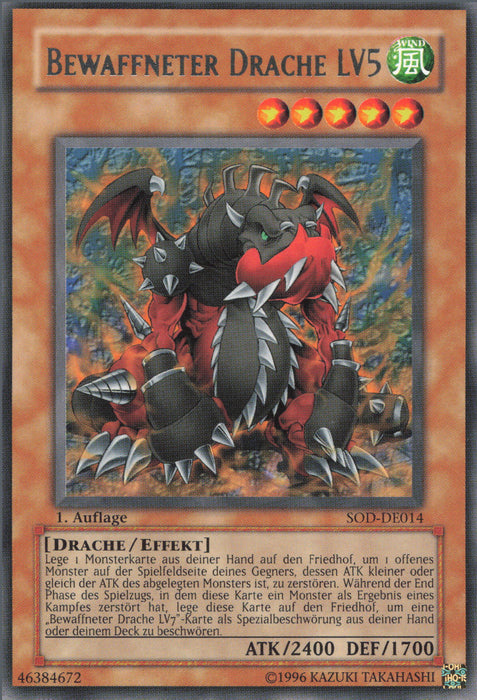 Bewaffneter Drache LV5 (V.1) SOD-DE014 Rare