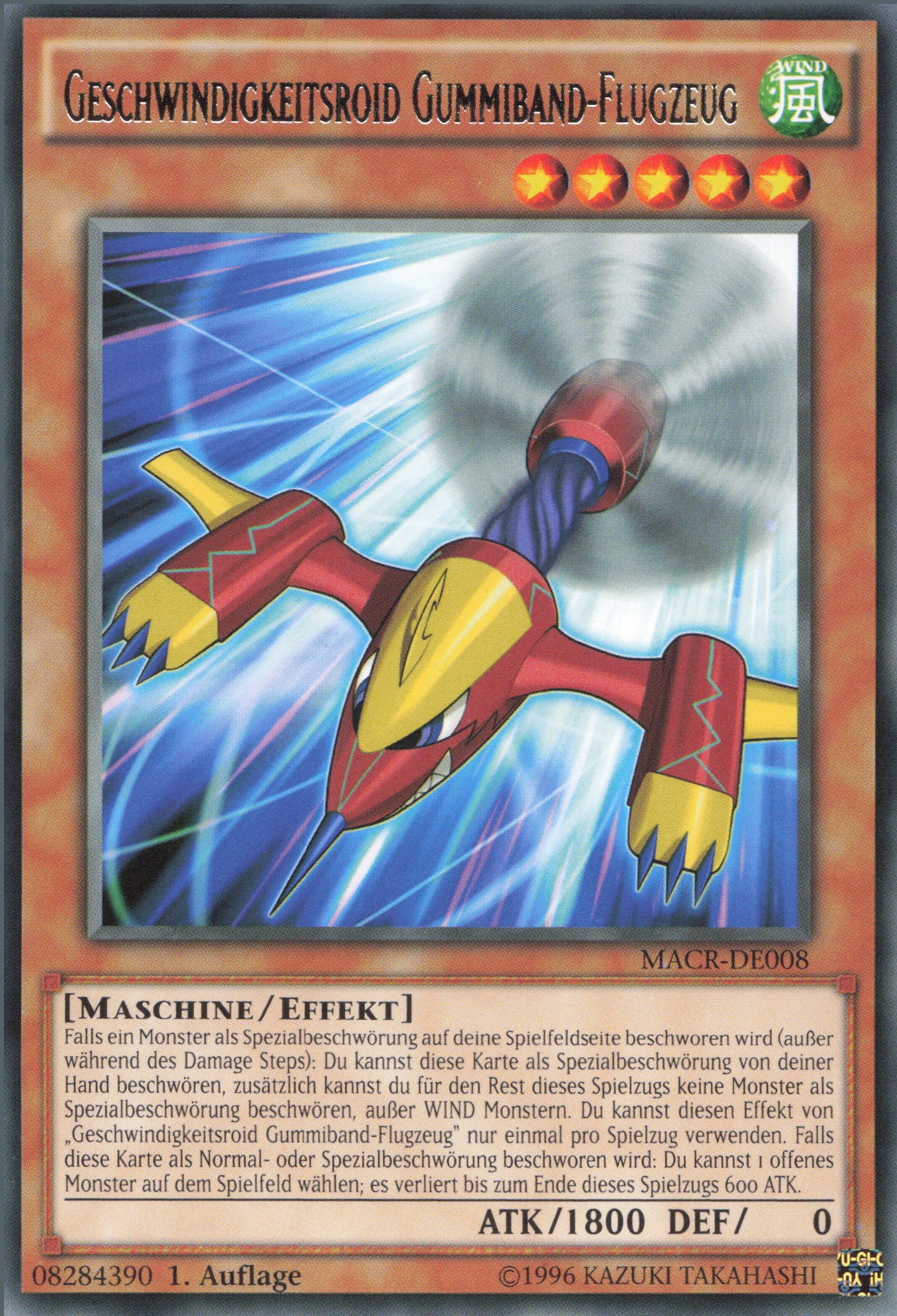 Yu-Gi-Oh! Geschwindigkeitsroid Gummiband-Flugzeug