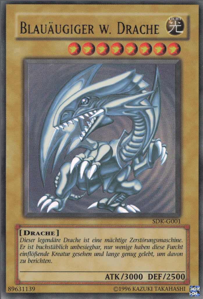 Yugioh Blauäugiger w. Drache (V.1) SDK-DE001 Ultra Rare Deutsch