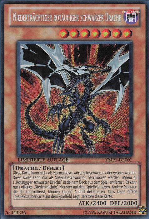 Niederträchtiger rotäugiger schwarzer Drache (V.1) YMP1-DE001 Secret Rare