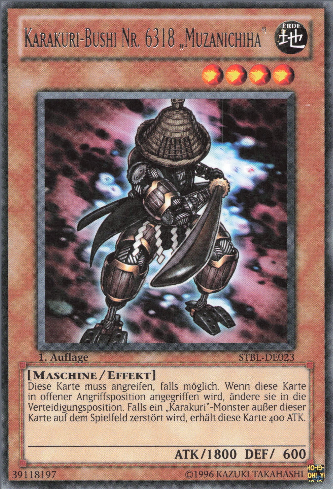 Yu-Gi-Oh! Karakuri-Bushi Nr. 6318 "Muzanichiha"