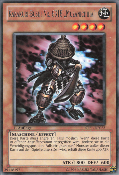 Karakuri-Bushi Nr. 6318 "Muzanichiha" STBL-DE023 Rare
