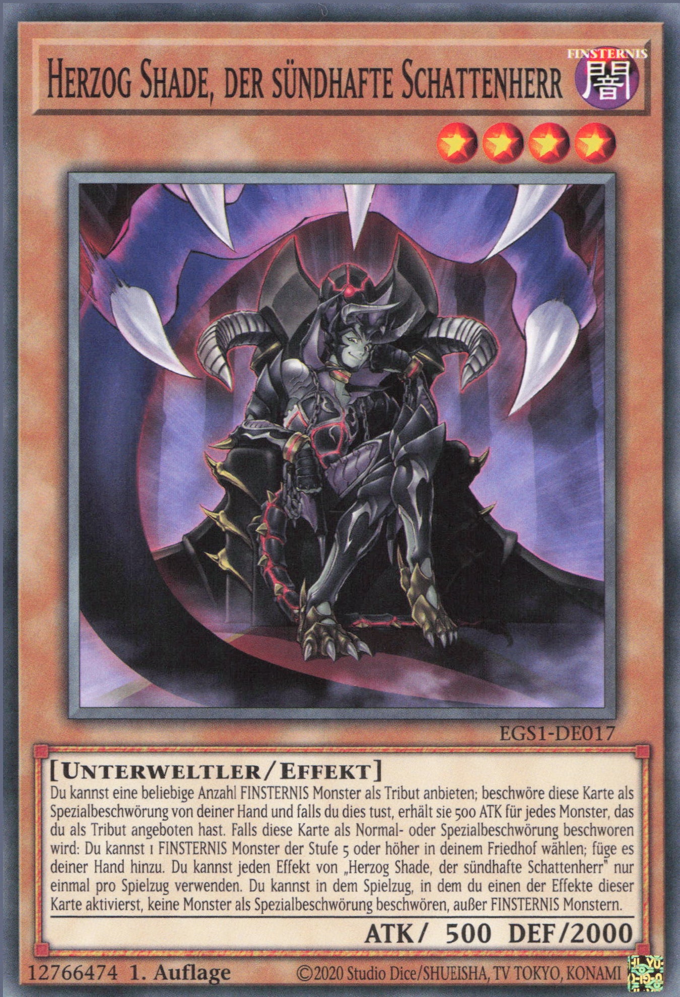Yu-Gi-Oh! Herzog Shade, der sündhafte Schattenherr