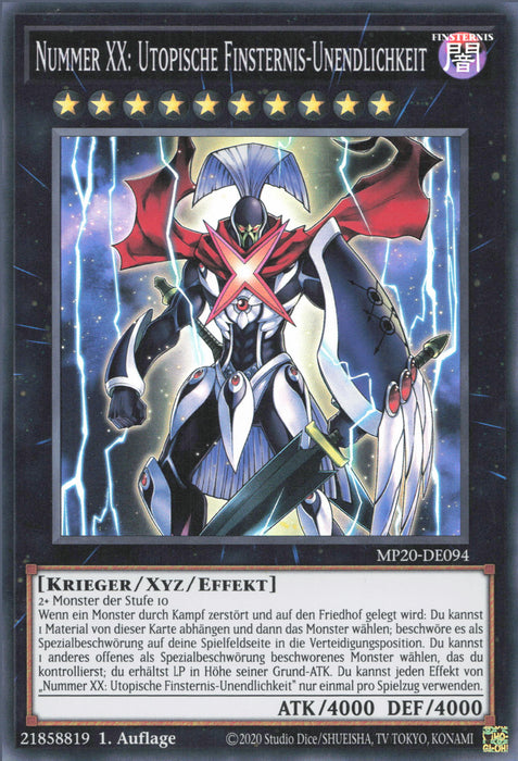 Nummer XX: Utopische Finsternis-Unendlichkeit MP20-DE094 Super Rare