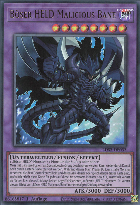 Böser HELD Malicious Bane (V.1) LDS3-DE033 Ultra Rare