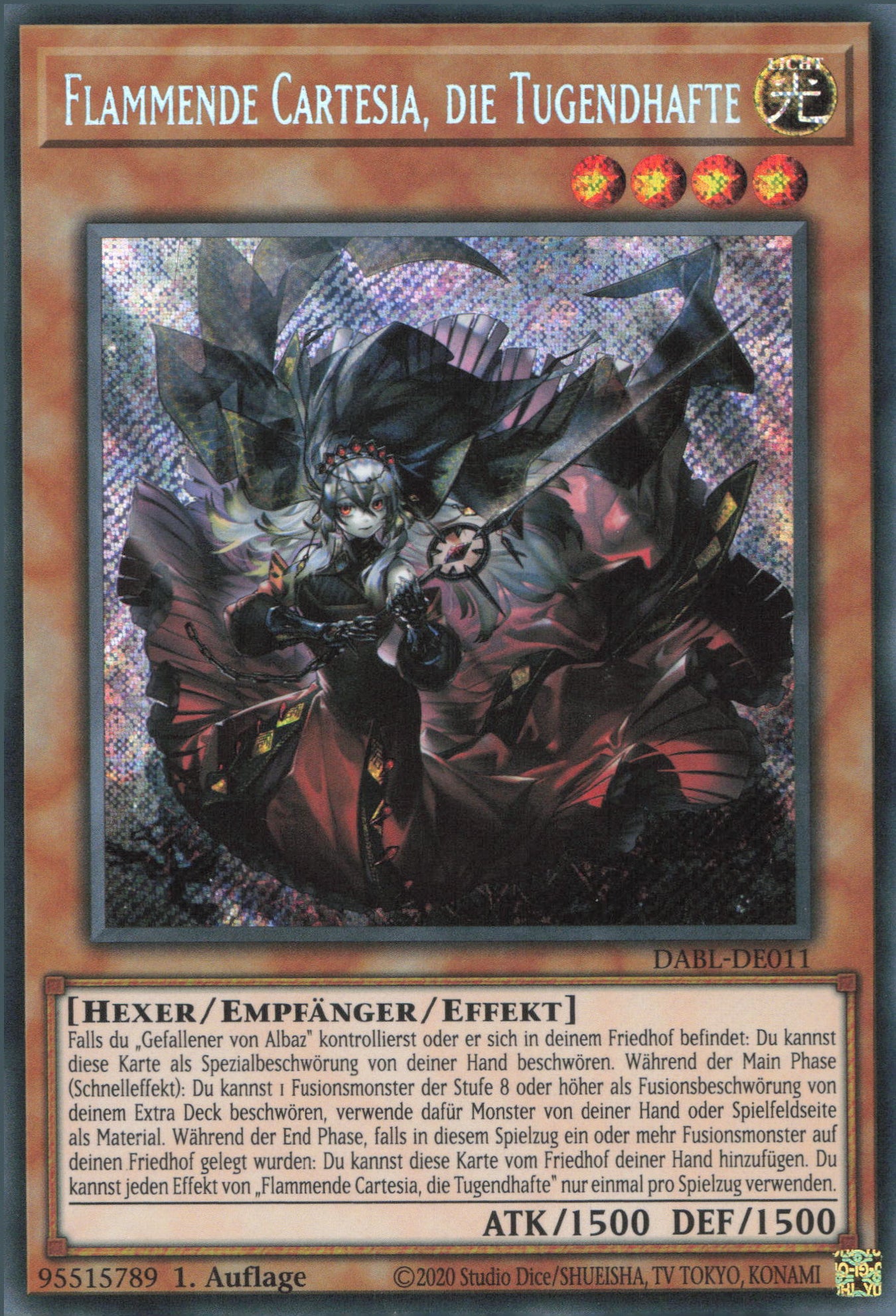Yu-Gi-Oh! Flammende Cartesia, die Tugendhafte (V.1)