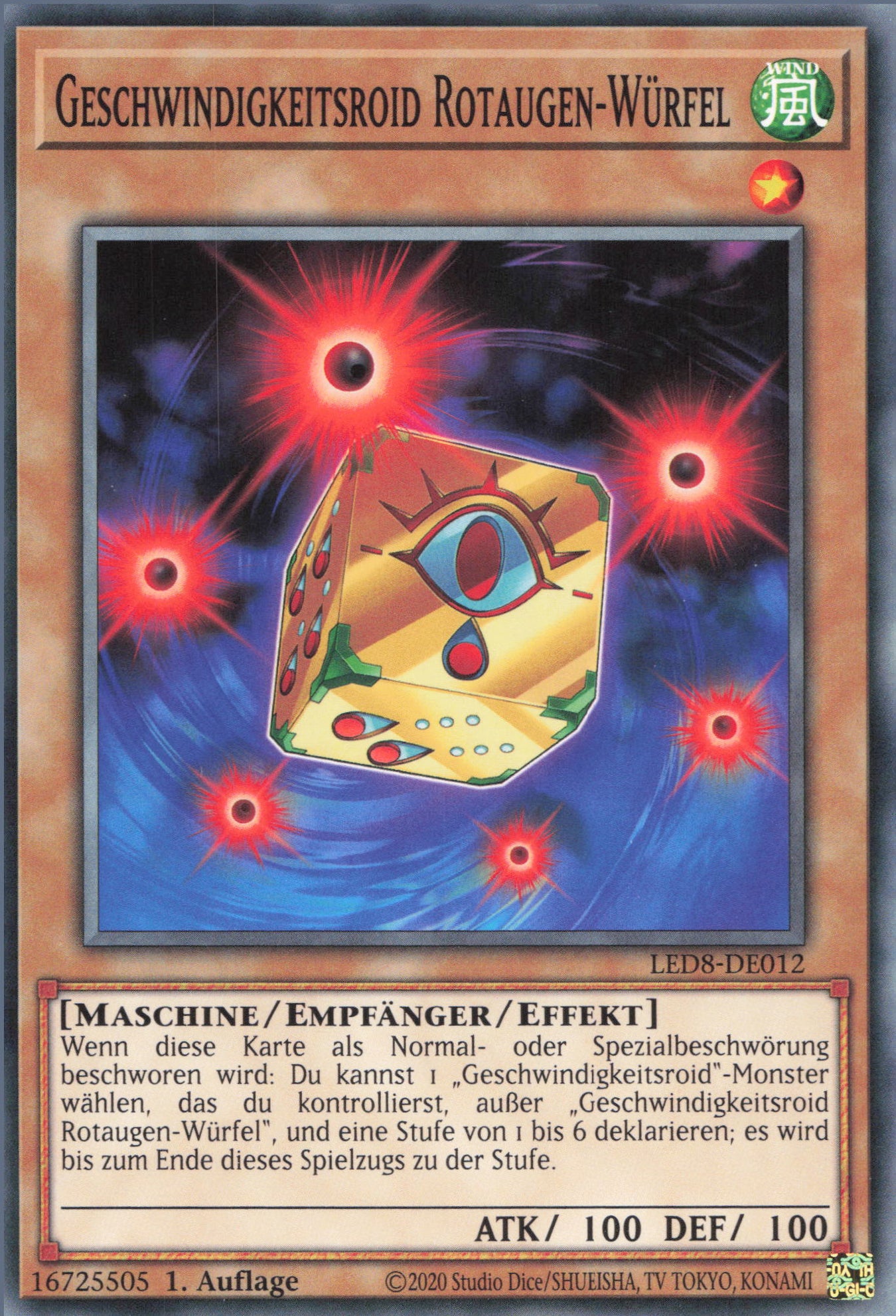 Yu-Gi-Oh! Geschwindigkeitsroid Rotaugen-Würfel