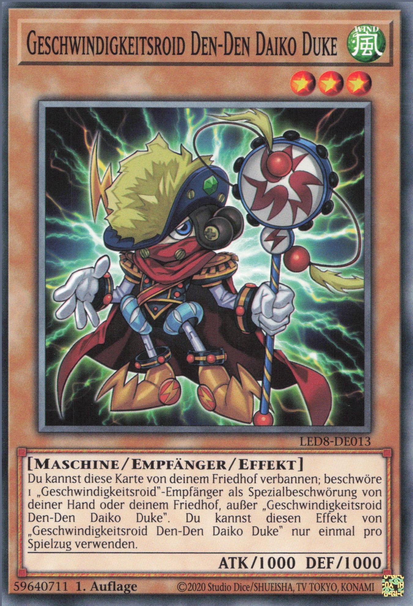 Yu-Gi-Oh! Geschwindigkeitsroid Den-Den Daiko Duke