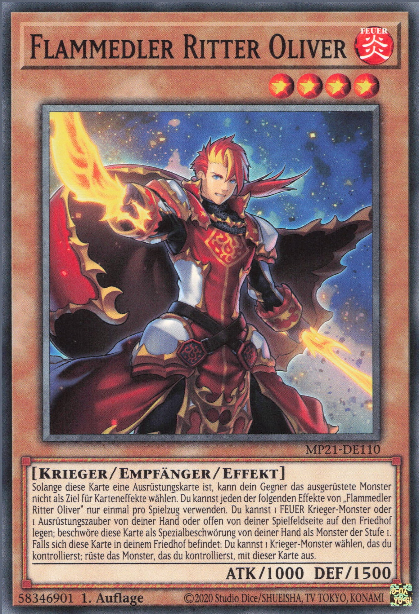 Yu-Gi-Oh! Flammedler Ritter Oliver