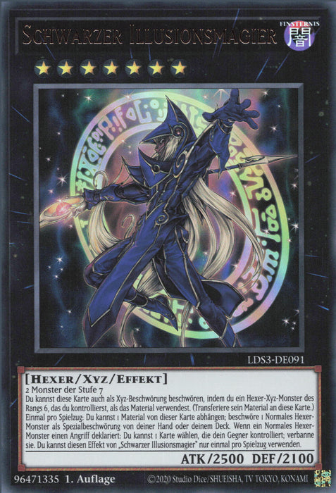 Schwarzer Illusionsmagier (V.1) LDS3-DE091 Ultra Rare