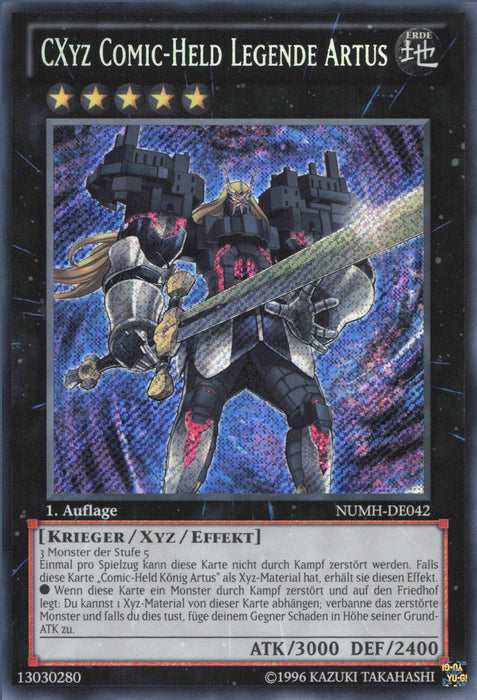 CXyz Comic-Held Legende Artus NUMH-DE042 Secret Rare
