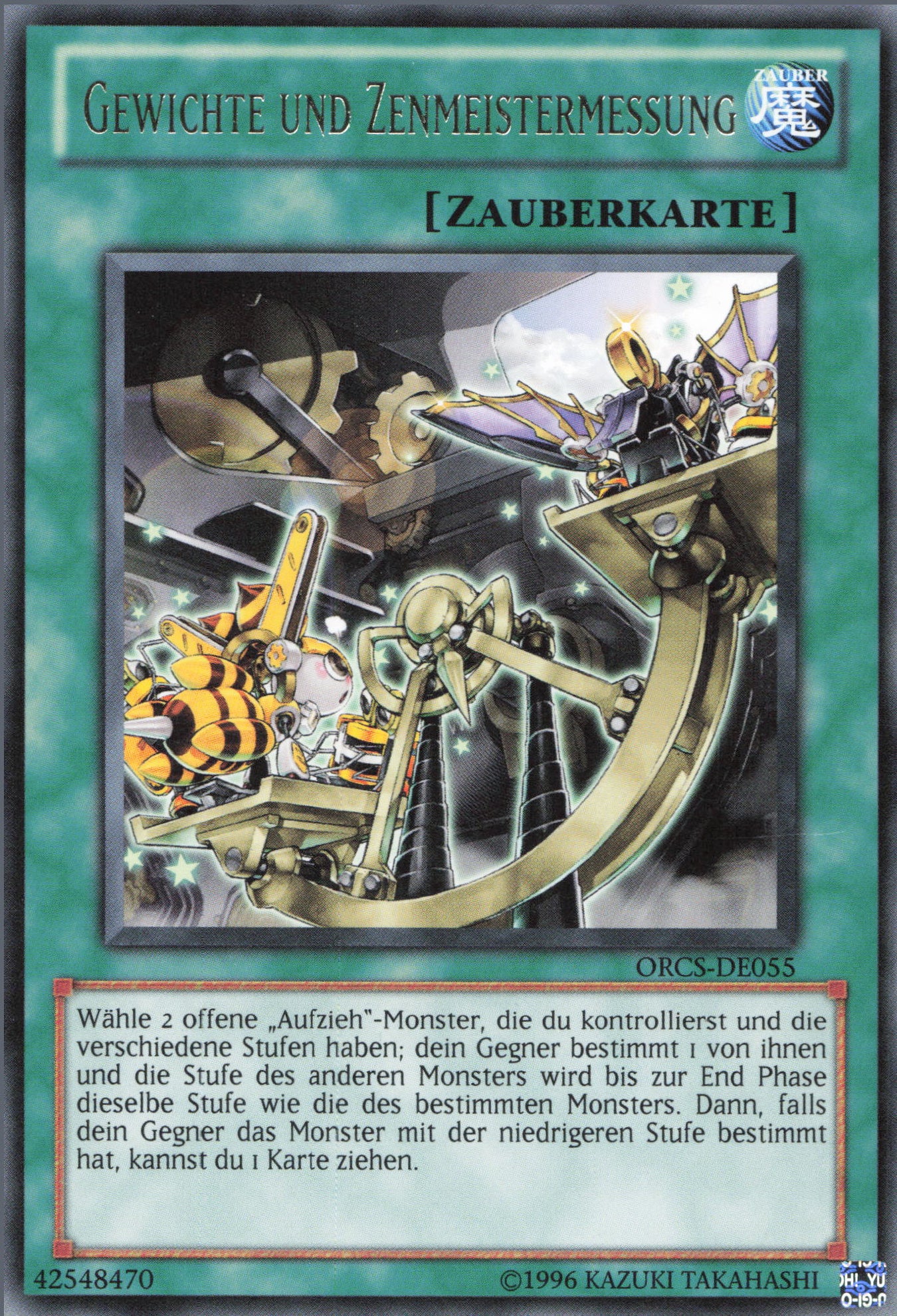 Yu-Gi-Oh! Gewichte und Zenmeistermessung