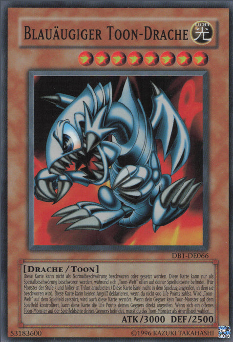 Blauäugiger Toon-Drache DB1-DE066 Super Rare