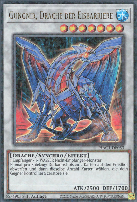 Gungnir, Drache der Eisbarriere HAC1-DE053 Ultra Parallel Rare