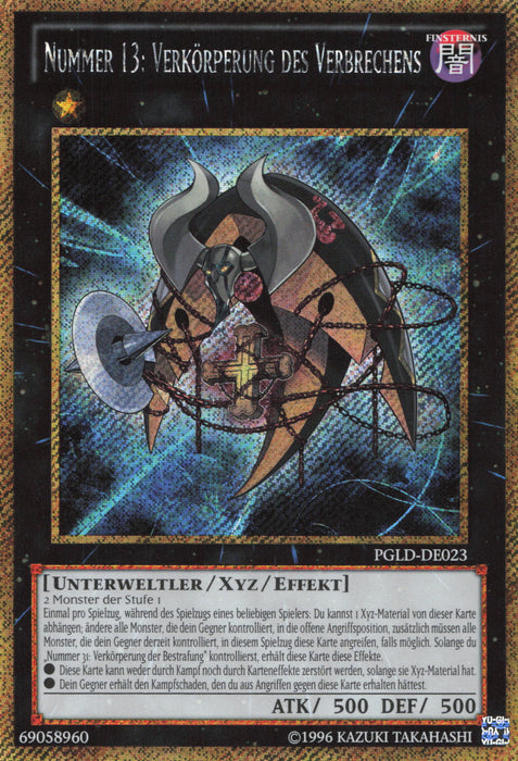 Nummer 13: Verkörperung des Verbrechens PGLD-DE023 Gold Secret Rare