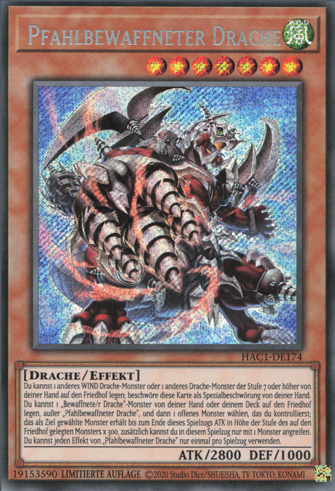 Pfahlbewaffneter Drache HAC1-DE174 Secret Rare