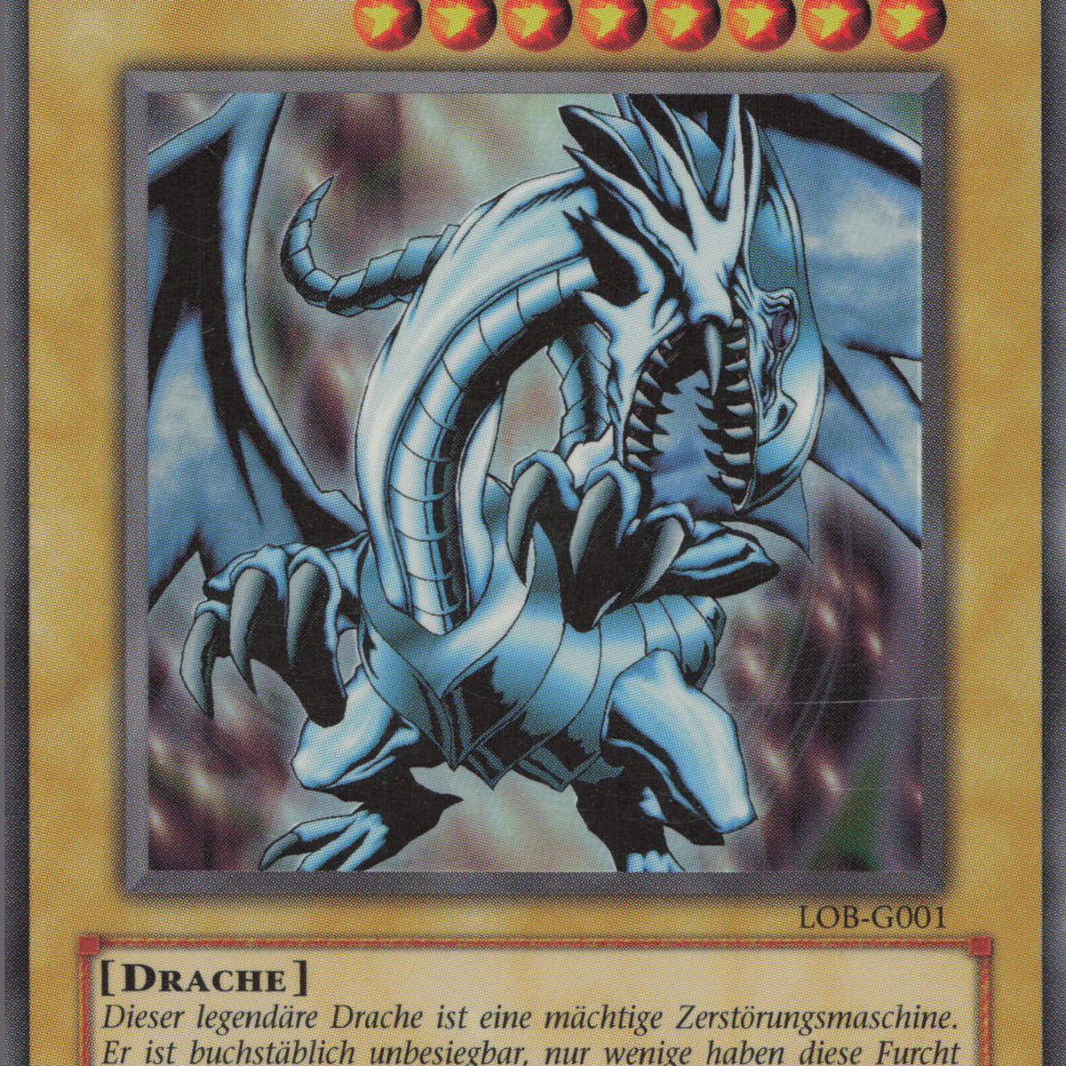 Yugioh Blauäugiger w. Drache (V.1) LOB-DE001 Ultra Rare Deutsch