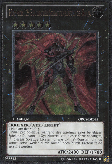 Nummer 12: Blutroter Schattenrüstungs-Ninja (V.2) ORCS-DE042 Ultimate Rare