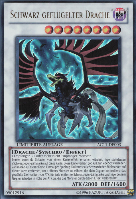 Schwarz geflügelter Drache AC11-DE003 Ultra Rare