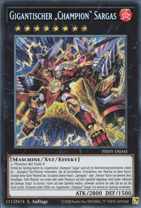 Gigantischer „Champion“ Sargas PHHY-DE045 Secret Rare