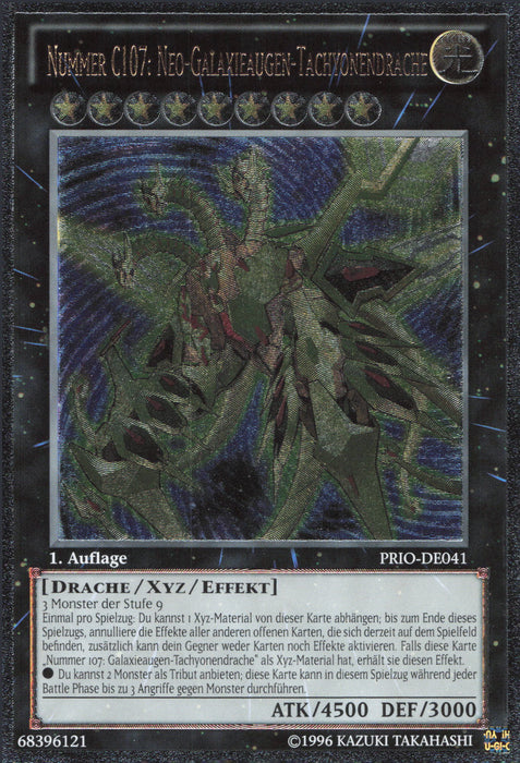 Nummer C107: Neo-Galaxieaugen-Tachyonendrache (V.2) PRIO-DE041 Ultimate Rare