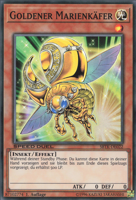 Goldener Marienkäfer SBTK-DE022 Super Rare