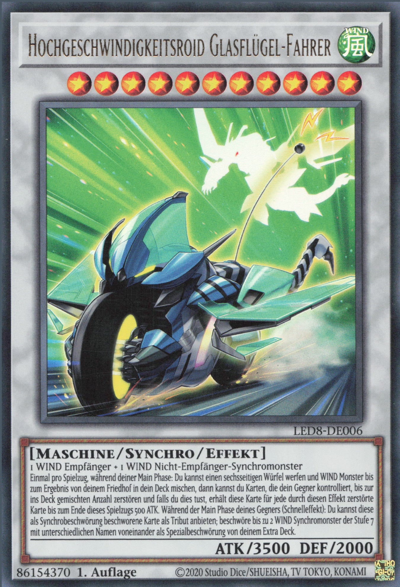 Yu-Gi-Oh! Hochgeschwindigkeitsroid Glasflügel-Fahrer